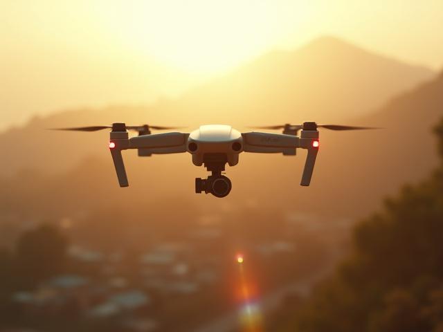 Cinematographer operating a drone for aerial videography